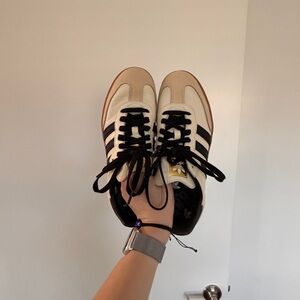 Adidas Cream and Black Samba Sneakers
